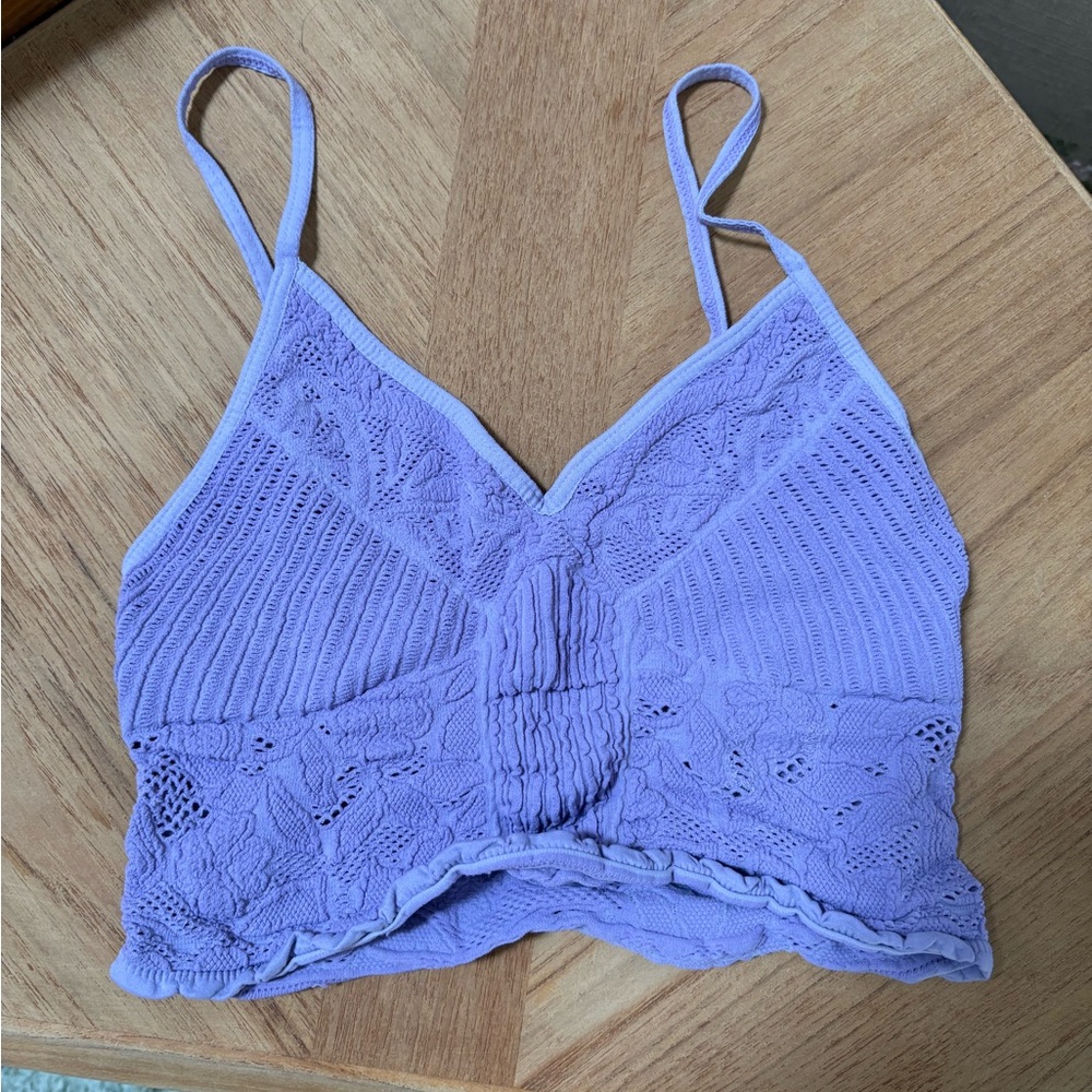 Free People Chloe Lilac Lace Bralette